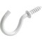 Hillman HILLMAN Small White Metal 7/8 in. L Cup Hook 1 lb 8 pk 122235 - alternate 1